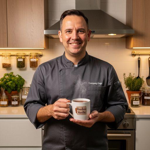 Čajová súprava s rooibosom a vanilkovou príchuťou na stole